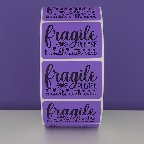 Fragile Handle With Care Stickers Shipping Labels for Packages, Mailing,Packing - Picture 4 of 11